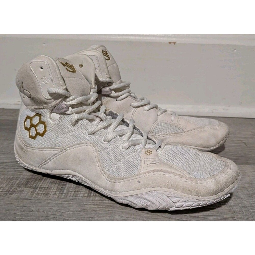 Rudis JB1 Wrestling Shoes Mens Sz 9 White Gold Jordan Burroughs